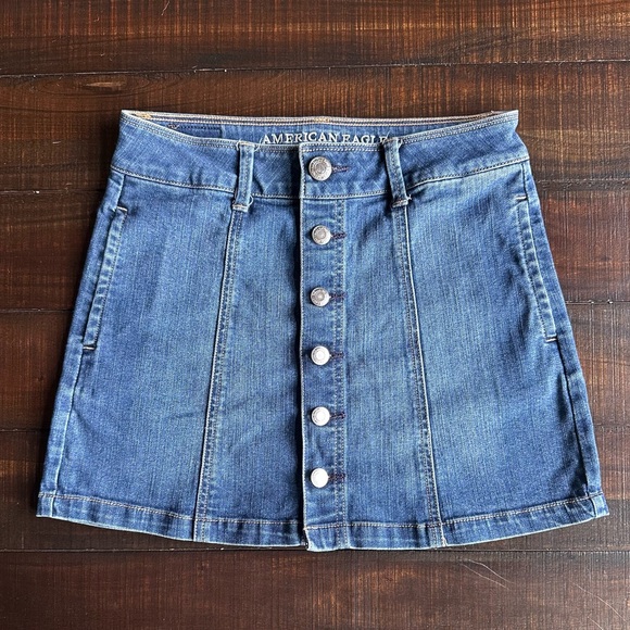 American Eagle Outfitters Denim Button up Skirt - Picture 1 of 5